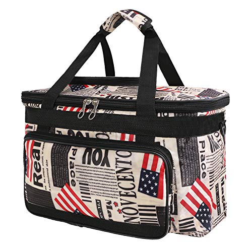 Starsouce Large Capacity Art Supply Organizer Tote Bag – Padded Craft Storage with Adjustable Shoulder Strap, Foldable Travel Caddy for Brushes, Markers, Sketchbook, Watercolor Palette & More - color: Banner
