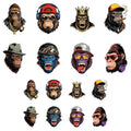 ANATTASOUL Orangutan with Crown 16PCS Heat Transfers Ready to Press - style: Orangutan with Crown