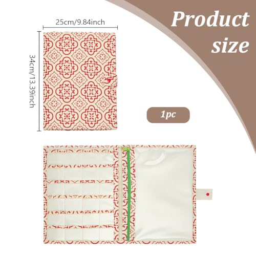 INFUNLY Versatile Needlework Portfolio Project Keeper 10"×13.5" Sewing Folder Needle and Thread Holder for Sewing Supplies Storage Portable Needlework Organiser for Home Traveler Adults Kids Beginner