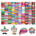 Tintnut Mexican Serape Heat Transfer Vinyl,10 Pcs 12×10in Iron on Vinyl - color: Rainbow Mexican