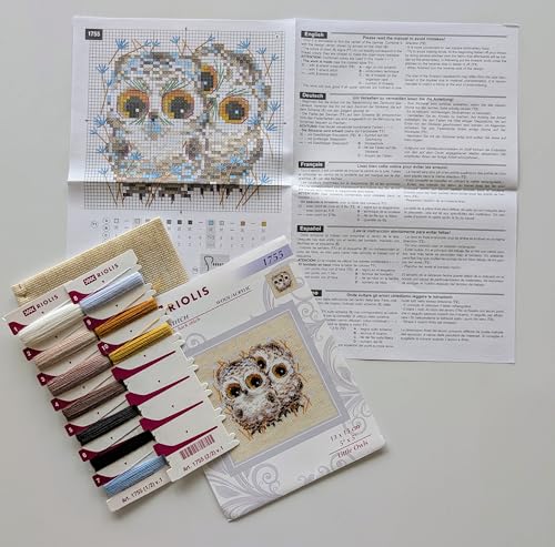 RIOLIS 1755 Little Owls Counted Cross Stitch Kit 5.12 x 5.12 in - style: Custom