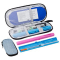 sijidou Insulin Cooler Travel Case with 80g TSA Approved Ice Pack for Diabetes Drug & Insulin Pen Insulated Cooling, Equipped with 2 Pre-filled Syringe Holder Case, Suitable for Dialy Life and Trips - size: Blue