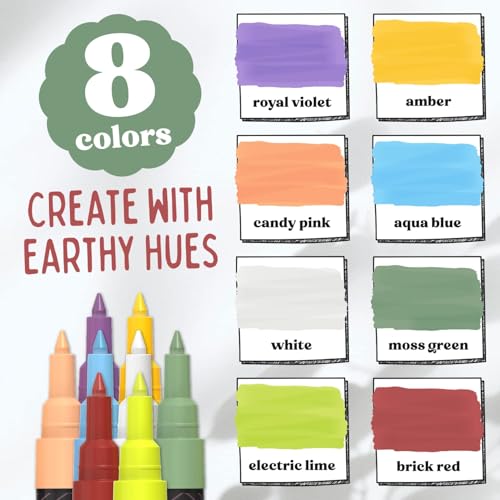 Chalkola 8 Liquid Chalk Markers, 1mm Extra Fine Tip for Chalkboard Signs - size: Extra Fine Tip - 1mm