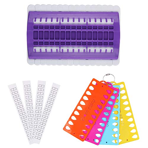 Embroidery Floss Organizer, BENBO Plastic Foam 30 Positions Thread Organizers Cross Stitch Embroidery Kit Tool with 4 Pcs 20 Positions Thread Project Cards, Embroidery Needlework Project Thread Holder