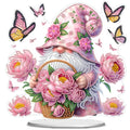 POETRYDRAW Diamond Art Ornament Desktop Kit Flower Gnome, Stand Up Diamonds Painting Ornament for Adults, 5D DIY Special Diamond Gem Craft Tabletop Placement Board Kit - color: Flower Gnome