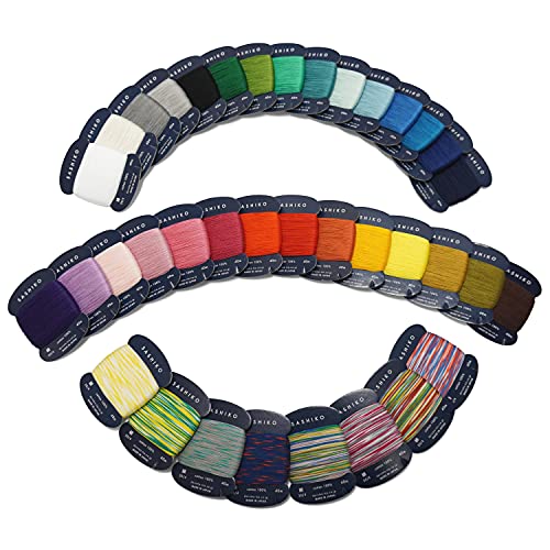 DARUMA Sashiko Thread 100% Cotton Card Type (43.7 yd) x 37 Colors with English Manual and Gift Box, Sewing & Embroidery Value Set (Thin, 37 Colors) - color: 37 Colors, size: Thin