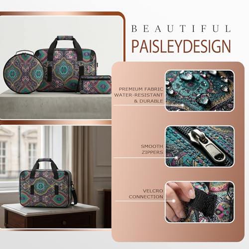 Embroidery Bag, 3-in-1 Modular Set with Organizer Pockets