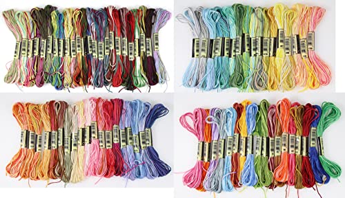 KCS 78 skeins of Polycotton Color Variegated 6 Stranded Cross Stitch Threads Embroidery Floss