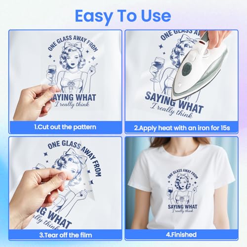 ANATTASOUL Retro Housewife 16PCS Heat Transfers Ready to Press for T-Shirts - style: Retro Housewife
