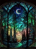 WUSARPLY Starry Night Stamped Cross Stitch Kits for Beginners Adults - color: J071