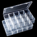 Gospire 2PCS 15 Large Grids Clear Plastic Box Organizer Storage Container - color: Clear-15 Grids*2
