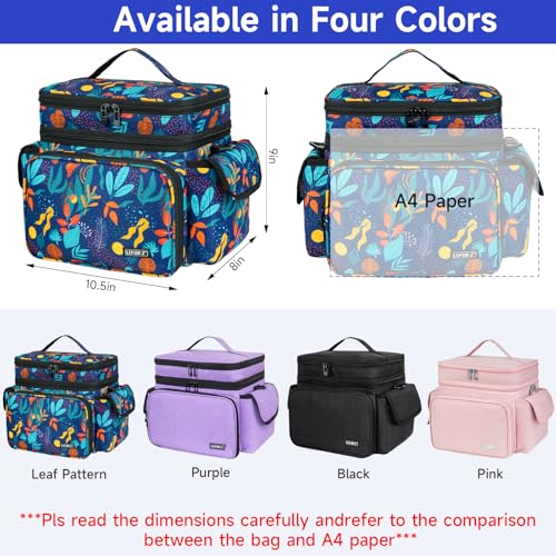 LEFOR·Z Small Sewing Supplies Organizer Bag(10.5 x 8 x 9inch),Sewing Box - color: Print Color