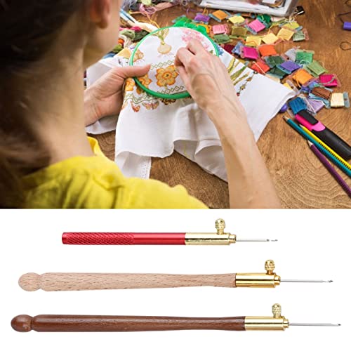 Moofey Tambour Embroidery Kit, 3PCS Tambour Hook with 9 Needles