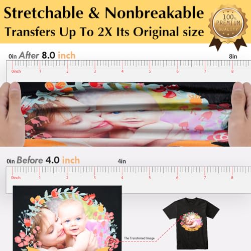 TransOurDream Heat Transfer Paper for Dark T Shirts(10 Sheets, 8.5x11),Printable HTV Heat Transfer Vinyl for Inkjet Printers (Pack of 2) - color: Dark, size: 10 Sheets (Pack of 2)