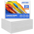 FIXSMITH Canvas Boards for Painting 4x6 Inch, Super Value 24 Pack Mini Canvases, White Blank Canvas Panels, 100% Cotton Primed, Painting Art Supplies - size: 4"×6"