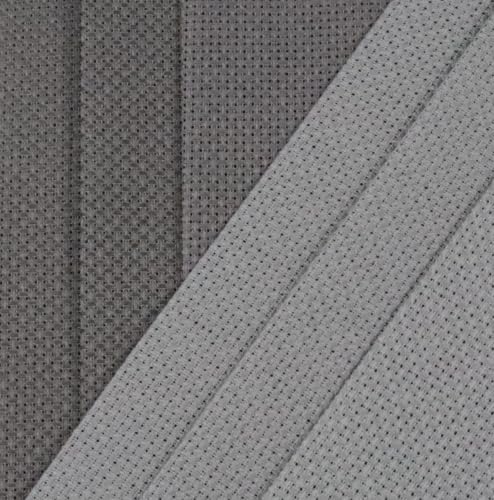 KCS 4/6 pc of 12" x 18"(30cmx45cm) 16 Count Cotton Aida Cloth Cross Stitch Fabric (6 pc,Medium Grey+Dark Grey) - color: Medium Grey+dark Grey, size: 6 pc