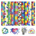 Tintnut Puzzle Heat Transfer Vinyl,10 Sheets 12"x10" Iron on Vinyl - color: Watercolor Puzzle