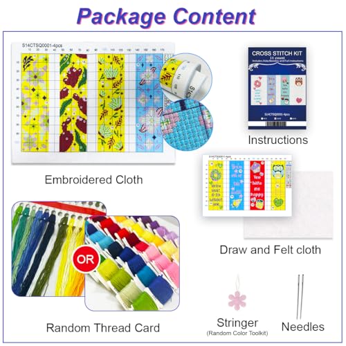 5PCS Cross Stitch Bookmark Kit for Adult Beginners Aurora Borealis DIY Cross Stitch Kits Adult Stamped Bookmark,14CT Embroidery Kit with Instructions,Ornaments for Gifts