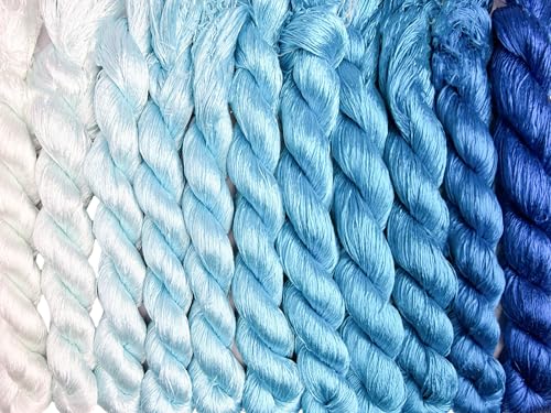 100% Mulberry Silk Embroidery Thread 11 Colors 110m Each (29) - color: 29