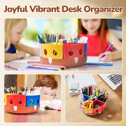 GAMENOTE Rotating Art Supply Organizer, Lazy Susan Caddy, Large - size: Large, 11"d x 5"h