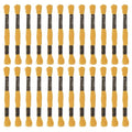 HARFINGTON 24 Skeins Embroidery Floss 8m Each Egyptian Long Fiber Cotton Cross Stitch Thread 26S/2x6 for Embroidery Projects Bracelet, Dark Yellow - color: Dark Yellow