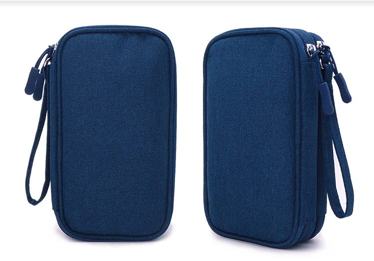 Diabetic Supplies Travel Case Organizer for Test Strips, Lancets, Needles, Lancing Device, Glucose Meter, Alcohol Wipes, Insulin Pens, Syringes, Diabetes Testing Kit Storage Bag (Blue) - color: Blue