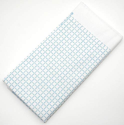 Yokota Daruma Sashiko Cloth Sashiko Fabric - Pre-Printed Sashiko Sampler - White with English Instruction Inside (Lattice Pattern) - color: Lattice Pattern, size: Small