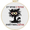 TCDZMYGS Stamped Cross Stitch Kits for Beginners-Cute Cat,with Hoop - color: Cat-2603