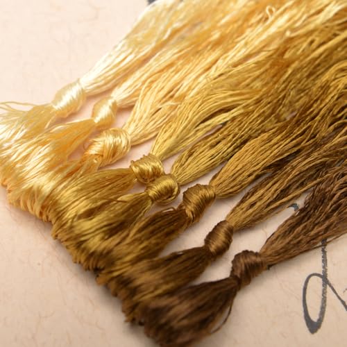 100% Mulberry Silk Embroidery Thread 8 Colors 110m Each (21) - color: 21
