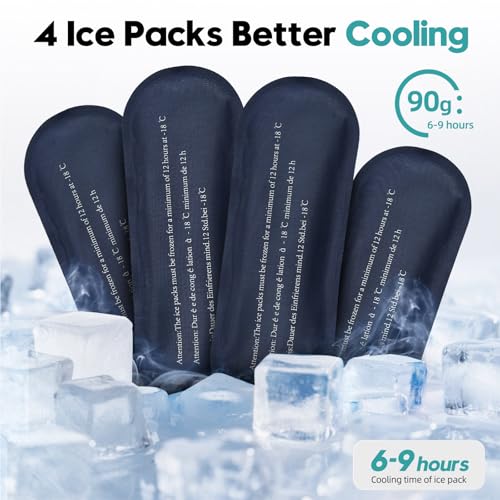 ALLCAMP Insulin Travel Cooler Case, Large Capacity, 4 Ice Packs, Light Gray - color: Light Gray