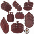 Framendino, 24 Pack Mini Embroidery Hoop Wooden Round Oval Crossing Stitch Wood Display Frame for DIY Crafts Hanging Ornament