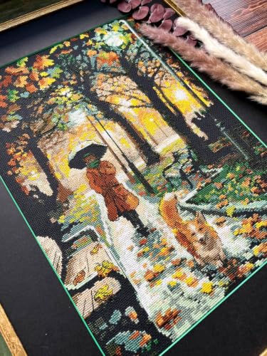 RIOLIS 2064 Night Park Counted Cross Stitch Kit 11.75 x 15.75 in - style: Night Park 2064
