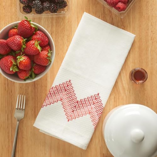 LEISURE ARTS Swedish Weave Towel Kit, Lava Red, Traditional Swedish Weaving, Huck Weaving, Weaving Patterns, Weave Fabric, Towels