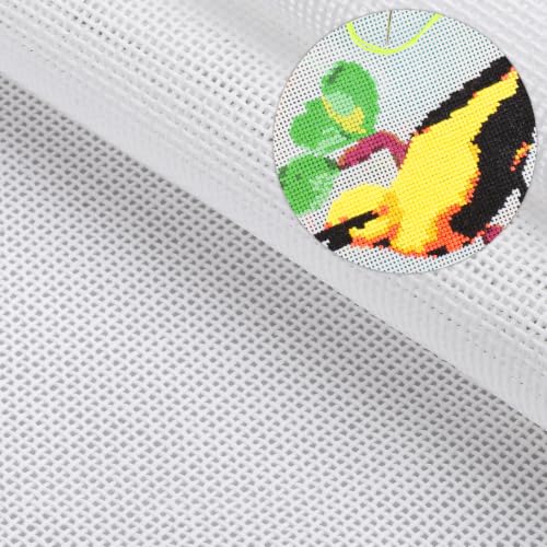 Needlepoint Canvas, 20" X 18" Embroidery Blanks, 13 Mesh Needlepoint Canvas, Blank Canvas Cloth, White - color: White
