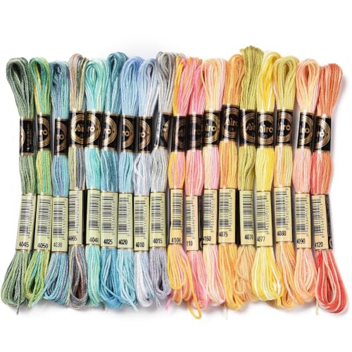18 Skeins 157 Yards Rainbow Friendship Bracelet String for Sewing - color: Gradient Color