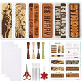 ORIGACH 6 Set Men Inspirational Scripture Cross Stitch Bookmark Kit - style: Men Inspirational Scripture