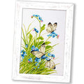 Povitrulya Counted Cross Stitch Kit 'Butterflies on Flowers' - Hand Embroidery Set - color: Butterfly