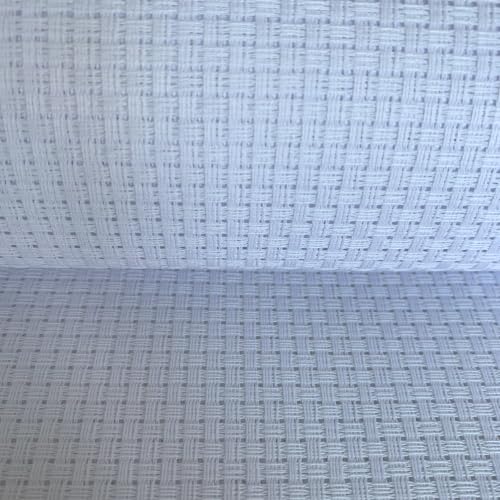 6 Count Aida Cloth Extra-Large Holes Cross Stitch Fabric, White, 59" W x 20" L - size: W59" x L20"