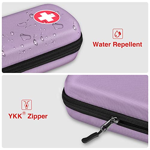 MEDMAX Epipen Medical Carrying Case Hard Shell EVA Travel Organizer Bag - color: Lavender Purple