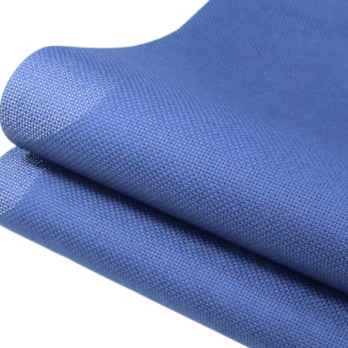 KCS 19" x 28"(48cmx72cm) 18 Count Cotton Aida Cloth Cross Stitch Fabric (Jeans Blue) - color: Jeans Blue