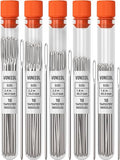 VONEEDL Large Eye Blunt Tapestry Needles (Pack of 50) - 5 Sizes with 5 Storage Tubes - Perfect for Darning, Embroidery, Cross-Stitching, Needlepoint, Crafting, Knitting, Weaving, and DIY - size: 50pcs - 5 sizes