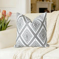 Slow Cow Embroidered Throw Pillow Cover 18 x 18 Inch Grey - color: Grey Eyes, size: 18" x 18" (Pack of 1)