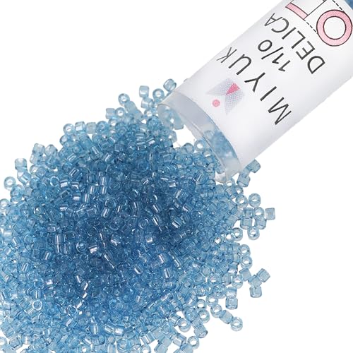 Miyuki Delica Seed Beads - color: DB0113 - Transparent Blue Luster