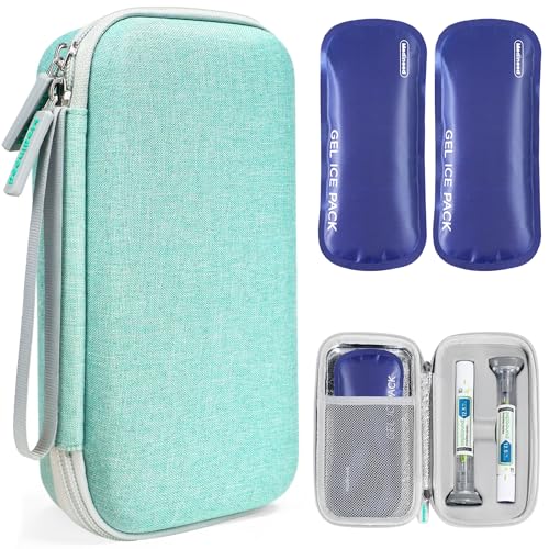 Medineed Custom-Fit Travel Case for 2 Zepbound Pen, TSA Approved - color: Green-Big