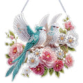 STGLCR Bird Diamond Art Painting Kit, Hanging Double Sided Diamond Art Suncatchers Window Pendants,Diamond Painting Crafts Gift, DIY Special Shaped Gem Wall Ornament for Adults(Bird) - color: Bird