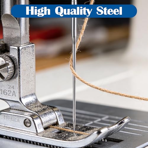 100 PCS Heavy Duty Sewing Machine Needles, Universal Size 80/12, 90/14 Quilting Denim Sewing Machine Needles for Denim Quilting Embroidery