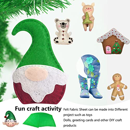 Jtnohx Soft Fluorescent Green Felt Sheets Flexible Felt Fabric for Crafts - color: Fluorescent Green