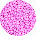 Legefo 4mm Glass Seed Beads Bulk, Pink 6/0 Small Mini Pony Seed Beads, Tiny Round Craft Bead for Bracelet Necklace Wrist Jewelry Making Beading Weaving DIY Crafts Supplies, 1000pcs - color: Pink