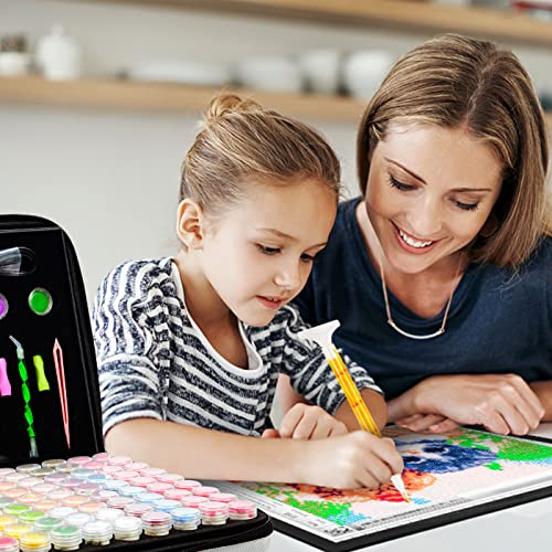 LitEnergy 9”x12” LED Light Pad Kits, USB Powered Light Board, Adjustable Brightness Light Box with 108 Slots Jars and Accessories for Diamond Art Painting (Black) - color: BLACK, size: 9 x 12 inches