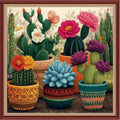 Dooxvey Cross Stitch Kits for Adults Beginners,Full Range of Cross-Stitch Stamped Kits Needlepoint Kits for Beginners Embroidery Kits 11CT Cross Stitch Patterns-Flowers Succulent Plants 18x18 inch - color: Magicolor06